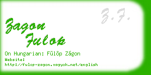 zagon fulop business card