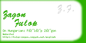 zagon fulop business card